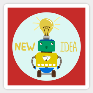 Robot New Idea Sticker